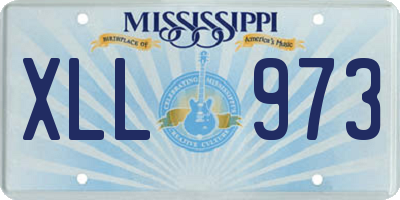 MS license plate XLL973