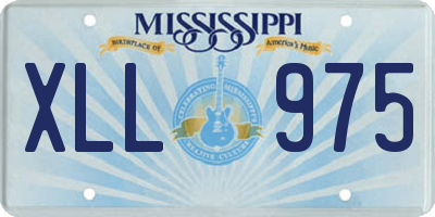 MS license plate XLL975
