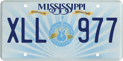 MS license plate XLL977