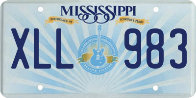 MS license plate XLL983