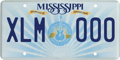 MS license plate XLM000