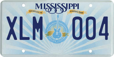 MS license plate XLM004