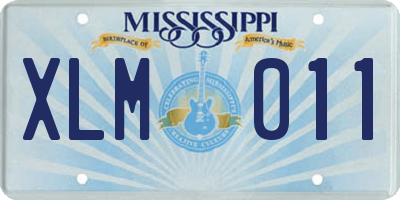 MS license plate XLM011