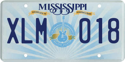 MS license plate XLM018
