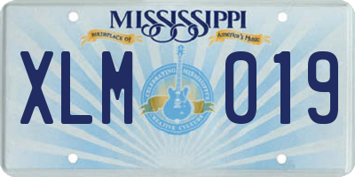 MS license plate XLM019