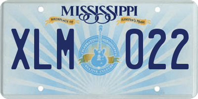 MS license plate XLM022