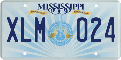 MS license plate XLM024