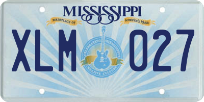 MS license plate XLM027
