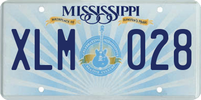MS license plate XLM028