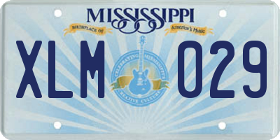 MS license plate XLM029