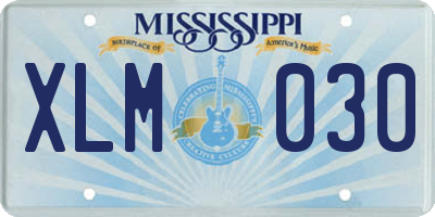 MS license plate XLM030