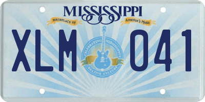 MS license plate XLM041