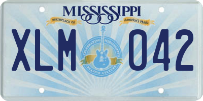MS license plate XLM042