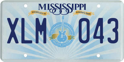 MS license plate XLM043