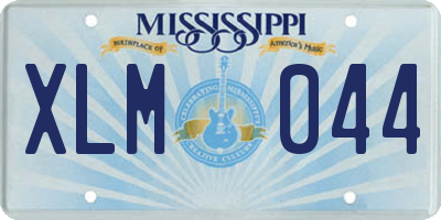 MS license plate XLM044