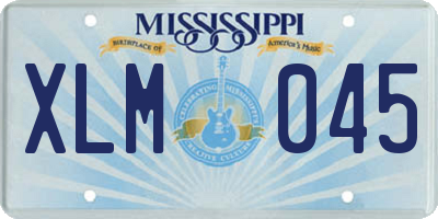 MS license plate XLM045