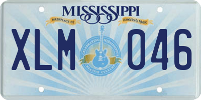 MS license plate XLM046