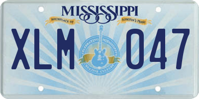 MS license plate XLM047