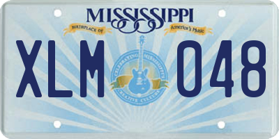 MS license plate XLM048