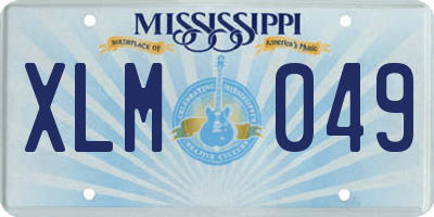 MS license plate XLM049