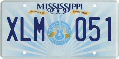 MS license plate XLM051