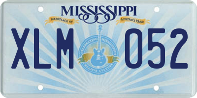 MS license plate XLM052