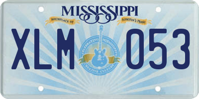 MS license plate XLM053