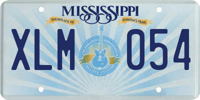 MS license plate XLM054
