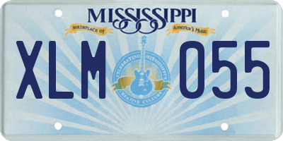 MS license plate XLM055