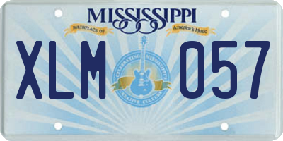 MS license plate XLM057