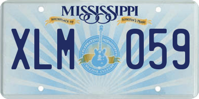 MS license plate XLM059