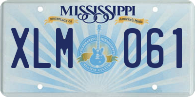 MS license plate XLM061