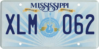 MS license plate XLM062