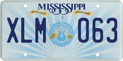MS license plate XLM063