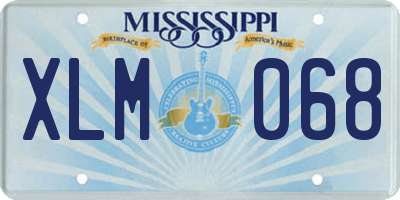 MS license plate XLM068