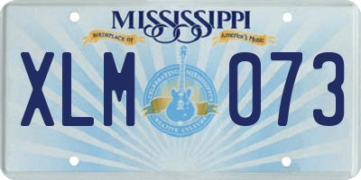 MS license plate XLM073