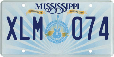 MS license plate XLM074