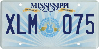 MS license plate XLM075