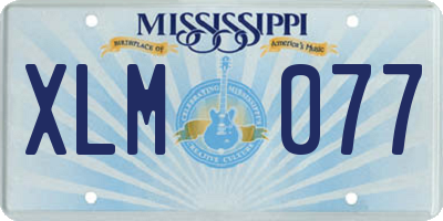 MS license plate XLM077