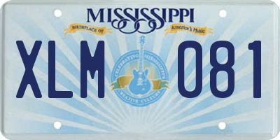 MS license plate XLM081