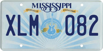 MS license plate XLM082