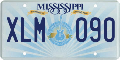 MS license plate XLM090