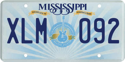 MS license plate XLM092