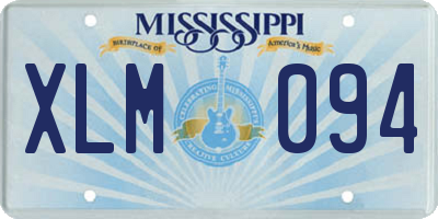 MS license plate XLM094