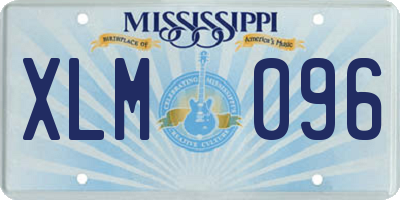 MS license plate XLM096