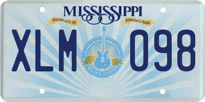 MS license plate XLM098