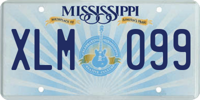 MS license plate XLM099