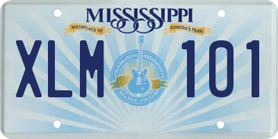 MS license plate XLM101