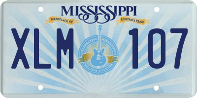 MS license plate XLM107