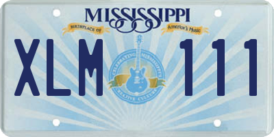 MS license plate XLM111